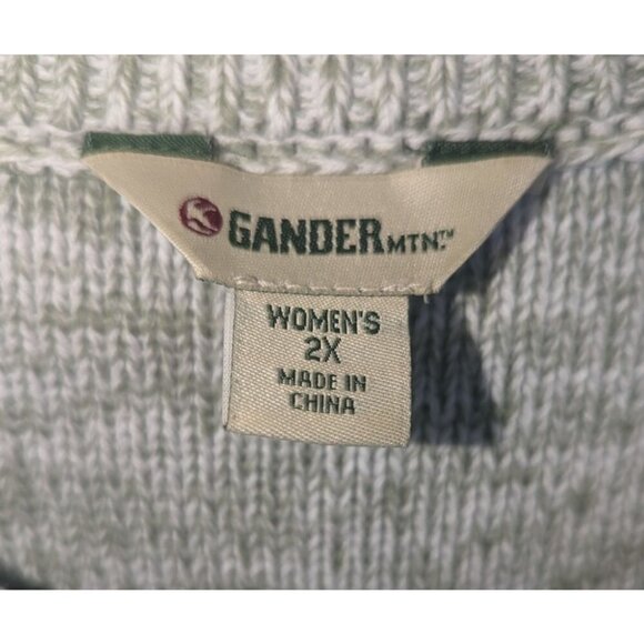 Gander Mtn. Women's Size 2X Pullover Sweater Heather Green V-Neck Long Sleeve - Picture 4 of 5